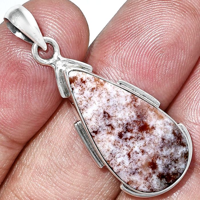 Red Moss Agate Pendant SDP153931 P-1072, 13x26 mm