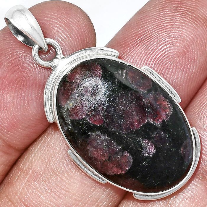 Russian Eudialyte Pendant SDP153939 P-1072, 17x25 mm