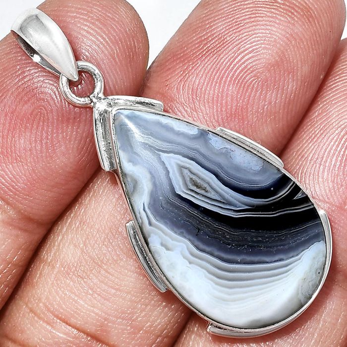 Banded Onyx Pendant SDP153953 P-1072, 17x28 mm