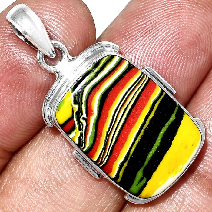 Fordite Detroit Agate Pendant SDP153966 P-1072, 15x21 mm