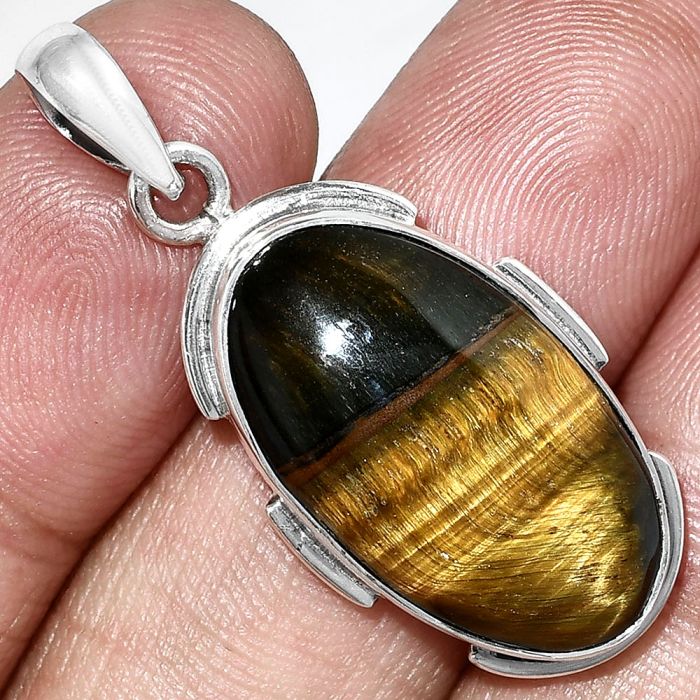 Tiger Eye Pendant SDP153978 P-1072, 14x24 mm