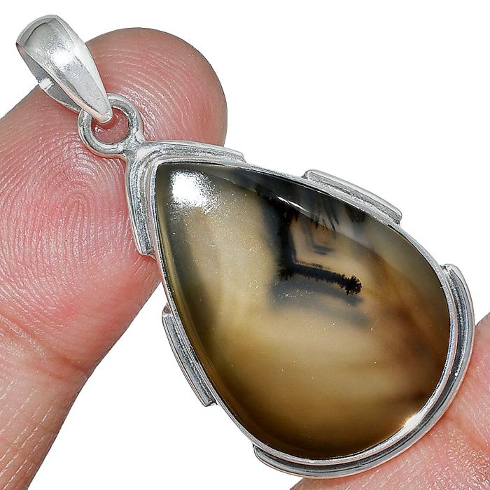 Montana Agate Pendant SDP153990 P-1072, 18x25 mm