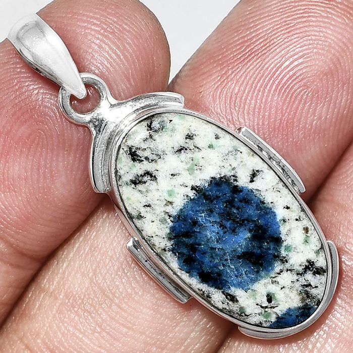 K2 Blue - Azurite In Quartz Pendant SDP153991 P-1072, 13x23 mm