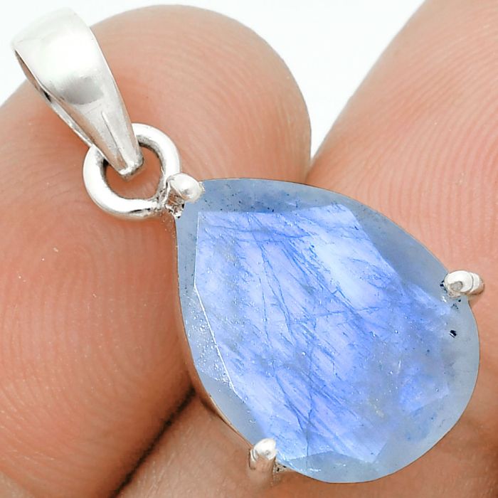 Faceted Rainbow Moonstone Pendant SDP157059 P-1013, 12x16 mm