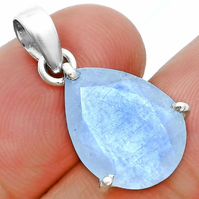 Faceted Rainbow Moonstone Pendant SDP157072 P-1013, 12x16 mm