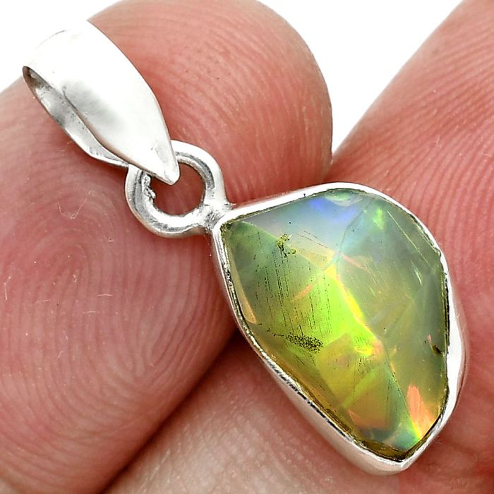 Ethiopian Opal Rough Pendant SDP157095 P-1001, 8x13 mm