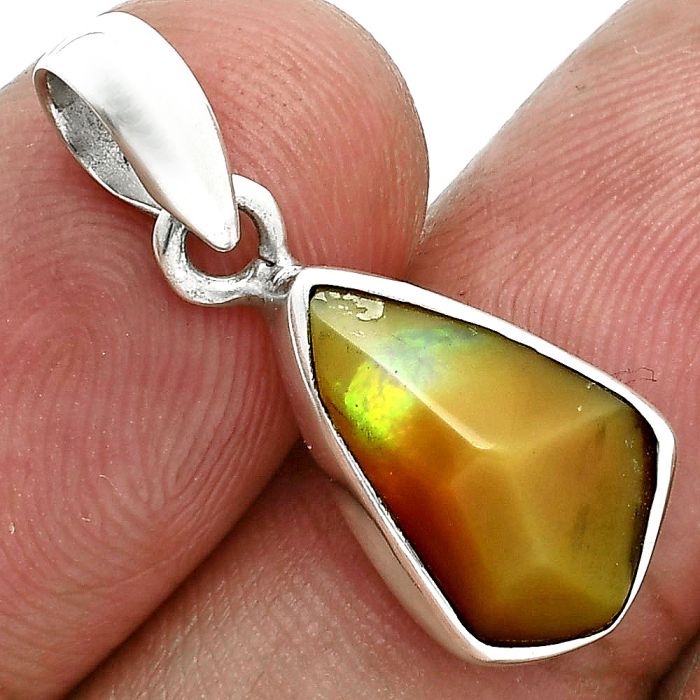 Ethiopian Opal Rough Pendant SDP157099 P-1001, 9x14 mm