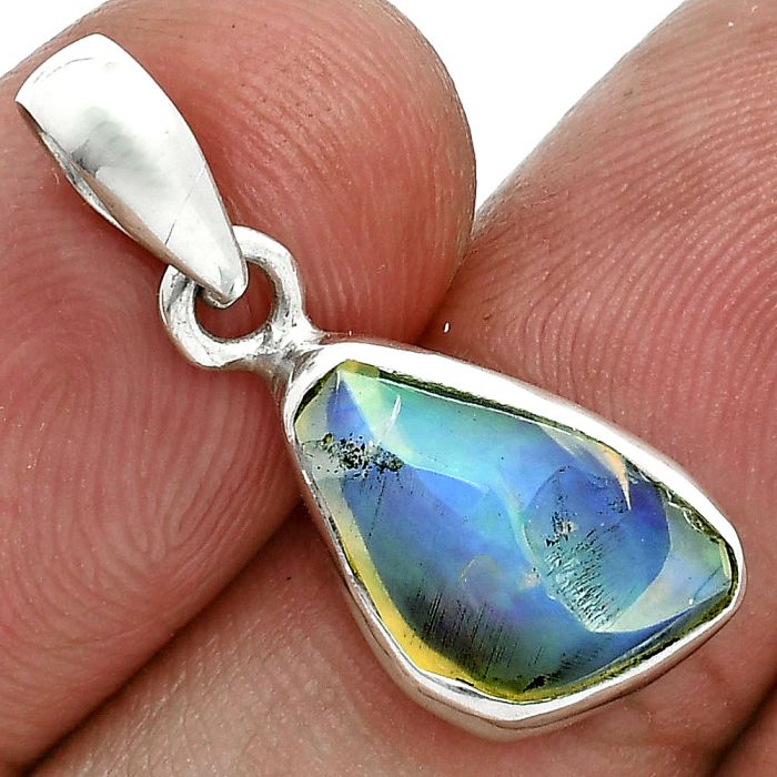 Ethiopian Opal Rough Pendant SDP157104 P-1001, 9x14 mm