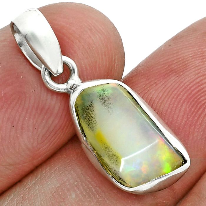 Ethiopian Opal Rough Pendant SDP157129 P-1001, 8x15 mm