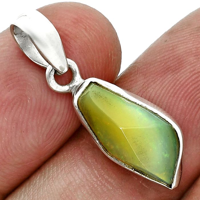 Ethiopian Opal Rough Pendant SDP157134 P-1001, 7x16 mm