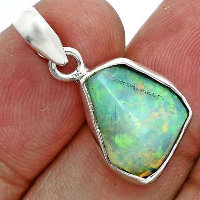 Ethiopian Opal Rough Pendant SDP157142 P-1001, 12x15 mm