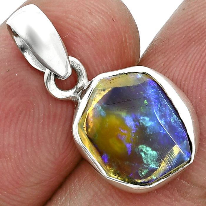 Ethiopian Opal Rough Pendant SDP157146 P-1001, 10x12 mm