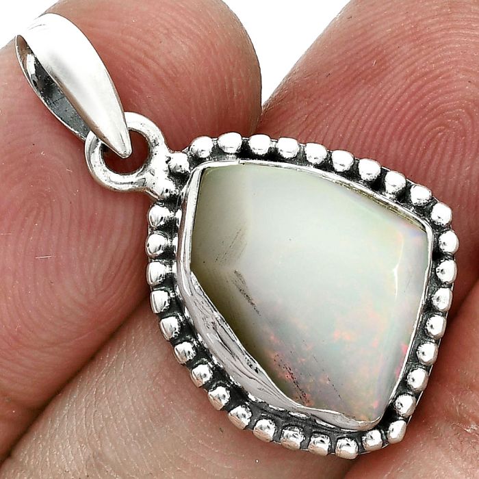 Ethiopian Opal Rough Pendant SDP157150 P-1052, 12x16 mm