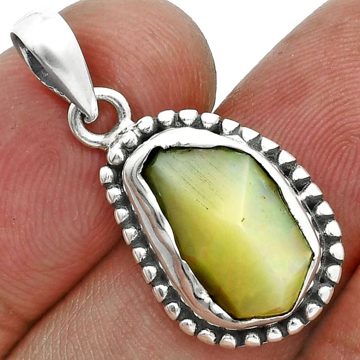 Ethiopian Opal Rough Pendant SDP157153 P-1052, 8x14 mm