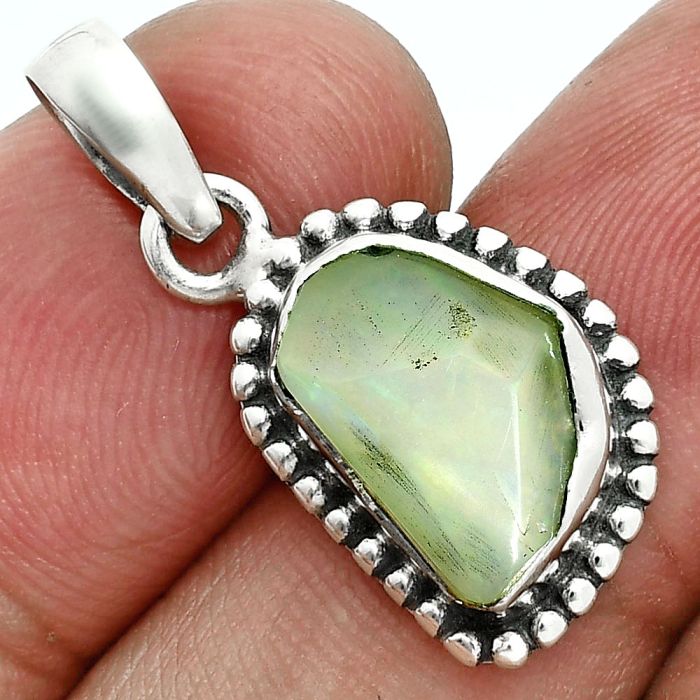 Ethiopian Opal Rough Pendant SDP157156 P-1052, 9x13 mm