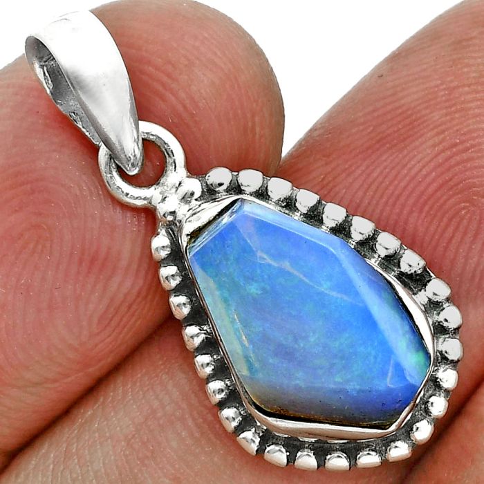 Ethiopian Opal Rough Pendant SDP157161 P-1052, 9x14 mm