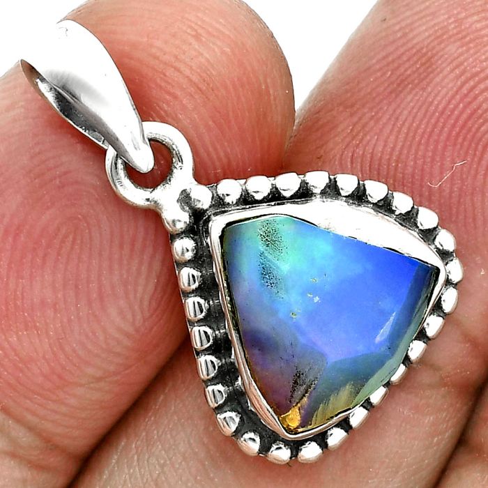 Ethiopian Opal Rough Pendant SDP157172 P-1052, 11x11 mm