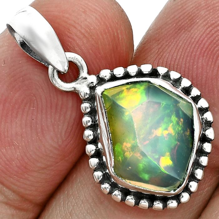 Ethiopian Opal Rough Pendant SDP157173 P-1052, 10x12 mm