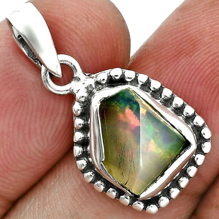 Ethiopian Opal Rough Pendant SDP157177 P-1052, 9x12 mm