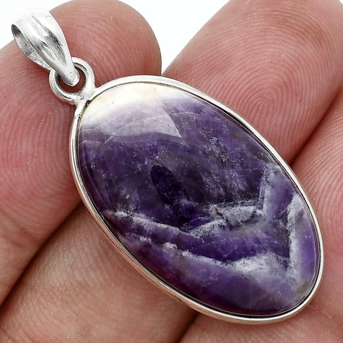 Chevron Amethyst Pendant SDP157202 P-1001, 17x28 mm