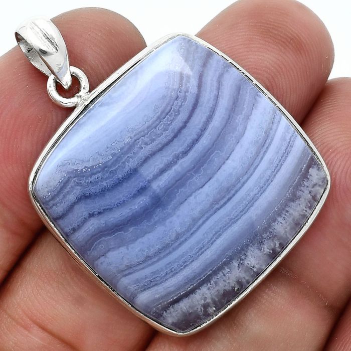 Blue Lace Agate Pendant SDP157204 P-1001, 26x26 mm