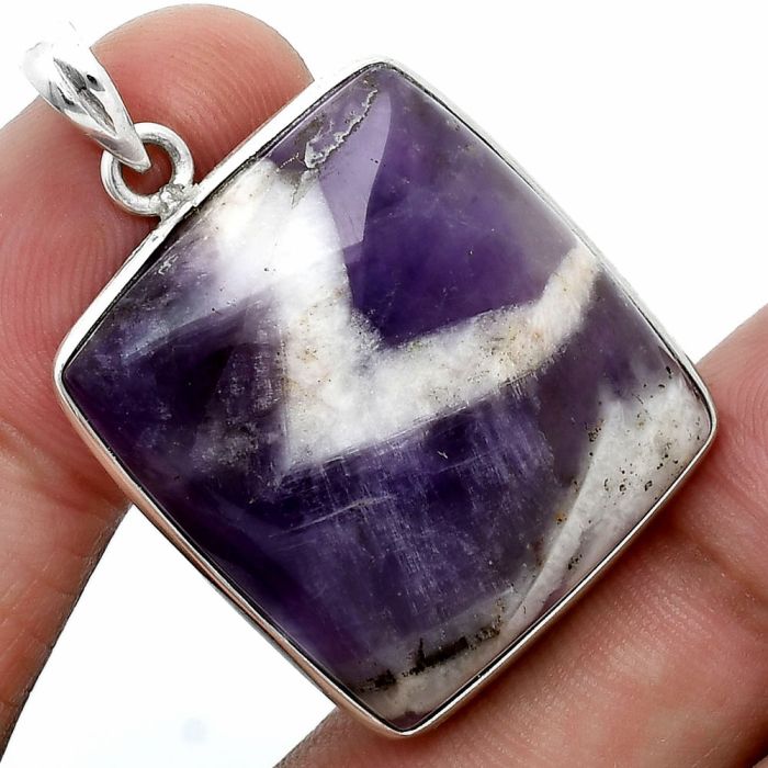 Chevron Amethyst Pendant SDP157205 P-1001, 25x27 mm