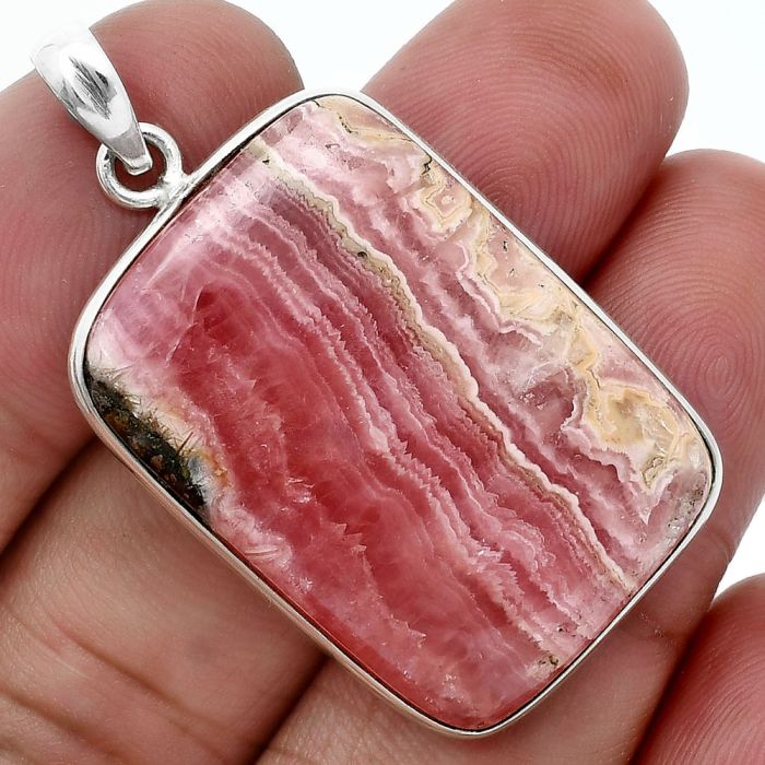 Rhodochrosite Argentina Pendant SDP157206 P-1001, 22x31 mm