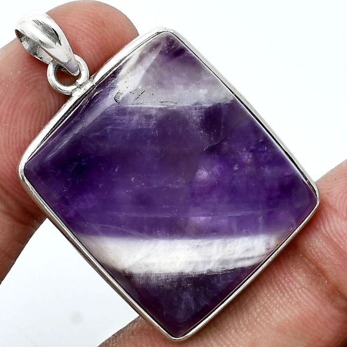 Chevron Amethyst Pendant SDP157207 P-1001, 24x27 mm