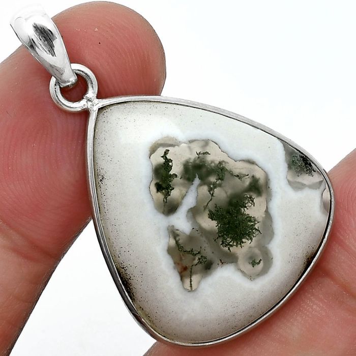 Horse Canyon Moss Agate Pendant SDP157210 P-1001, 22x25 mm