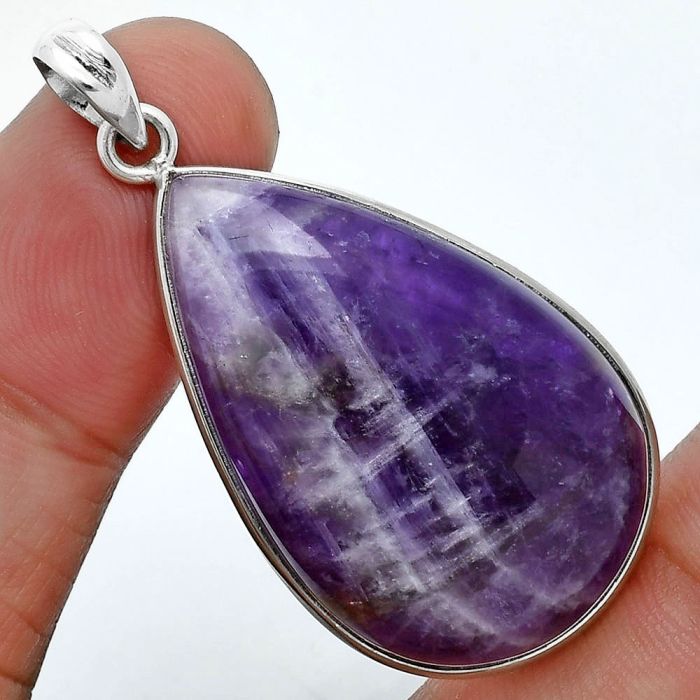 Chevron Amethyst Pendant SDP157212 P-1001, 22x34 mm