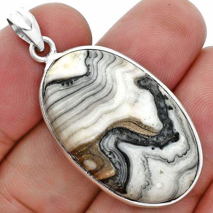 Crazy Lace Agate Pendant SDP157222 P-1001, 19x31 mm