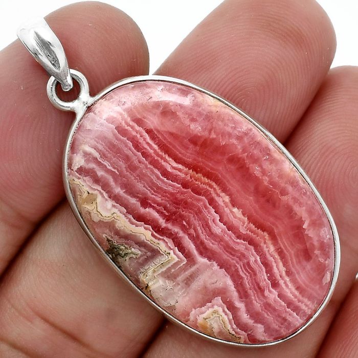 Rhodochrosite Argentina Pendant SDP157226 P-1001, 21x33 mm