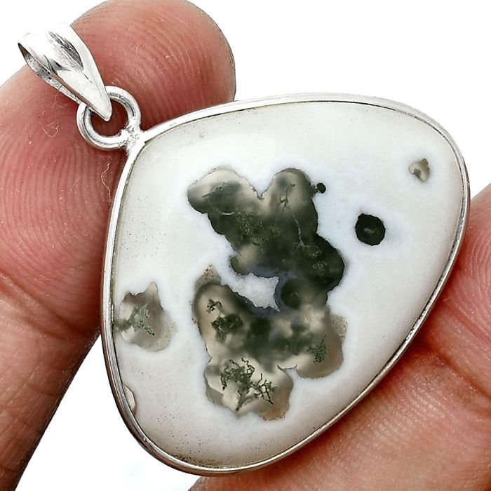 Horse Canyon Moss Agate Pendant SDP157268 P-1001, 20x30 mm