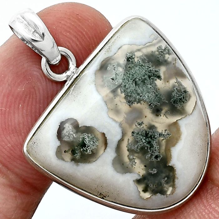 Horse Canyon Moss Agate Pendant SDP157287 P-1001, 21x23 mm