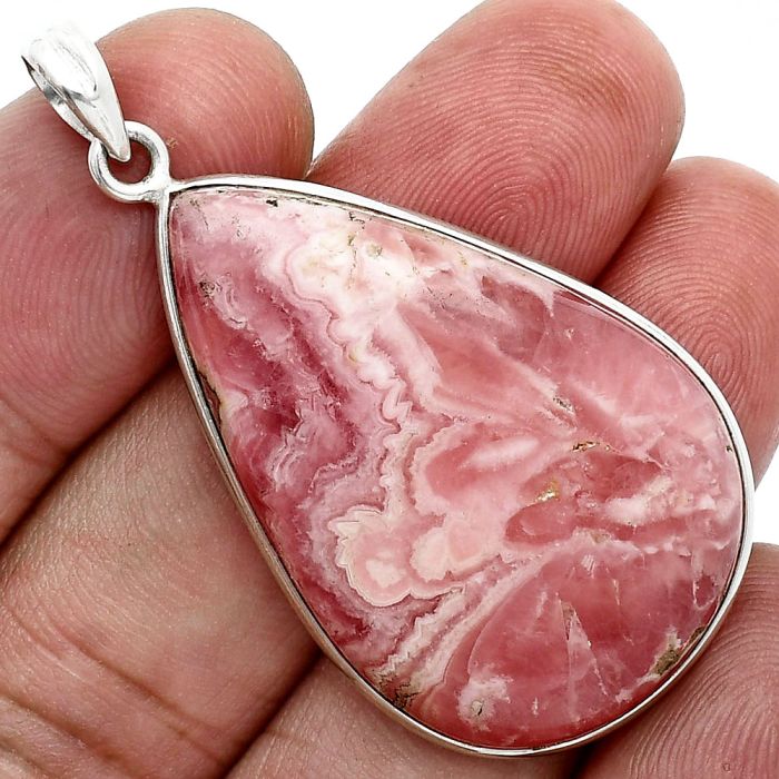 Rhodochrosite Argentina Pendant SDP157293 P-1001, 24x37 mm