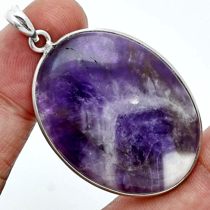 Chevron Amethyst Pendant SDP157294 P-1001, 28x37 mm