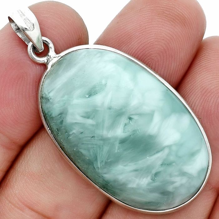 Hemimorphite Pendant SDP157309 P-1001, 20x32 mm