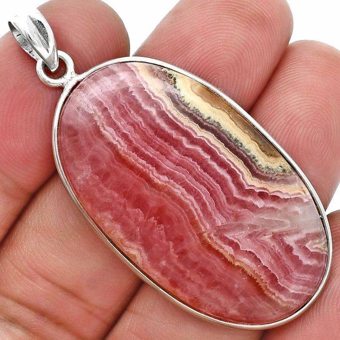 Rhodochrosite Argentina Pendant SDP157321 P-1001, 22x38 mm