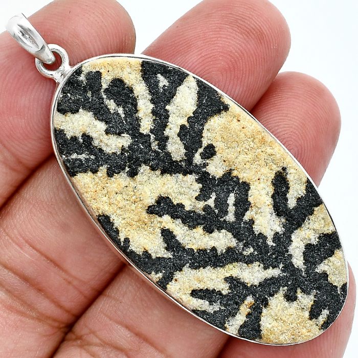 Germany Psilomelane Dendrite Pendant SDP157339 P-1001, 25x47 mm