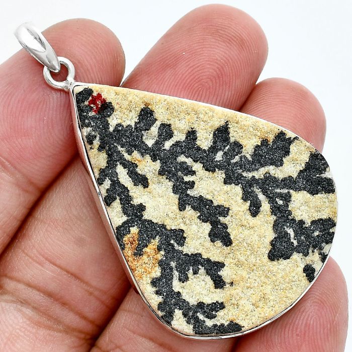 Germany Psilomelane Dendrite Pendant SDP157340 P-1001, 32x42 mm