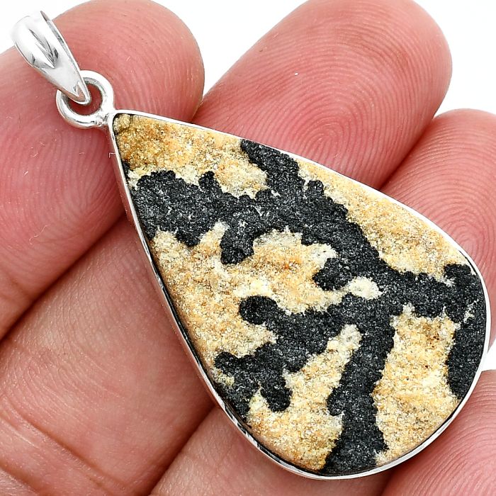 Germany Psilomelane Dendrite Pendant SDP157342 P-1001, 22x35 mm