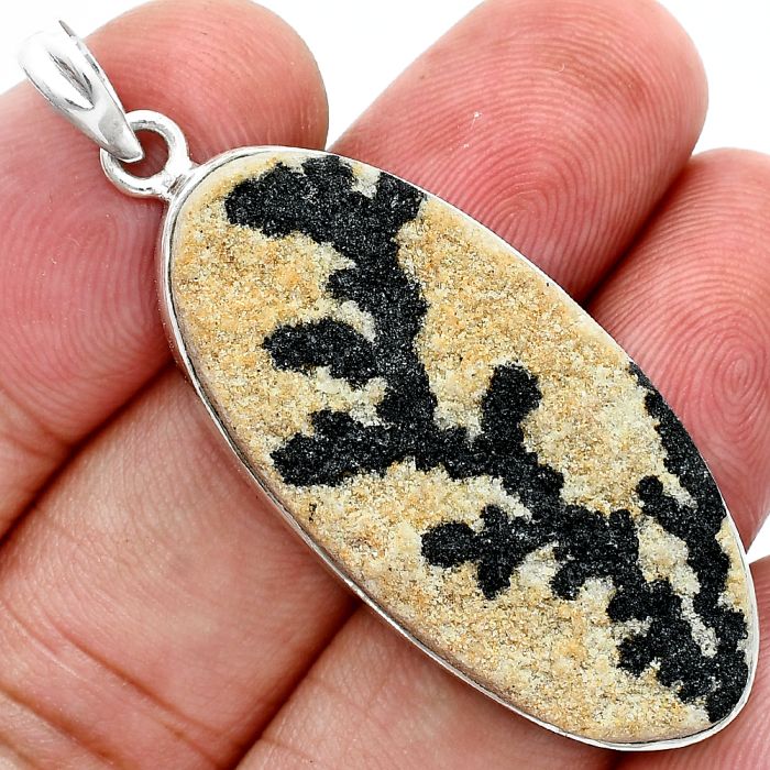 Germany Psilomelane Dendrite Pendant SDP157344 P-1001, 18x38 mm