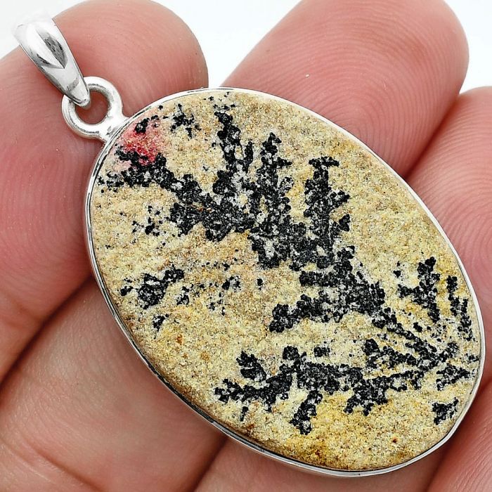 Germany Psilomelane Dendrite Pendant SDP157350 P-1001, 22x32 mm