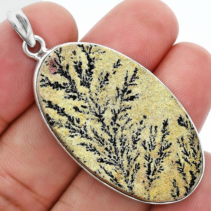 Germany Psilomelane Dendrite Pendant SDP157351 P-1001, 22x38 mm