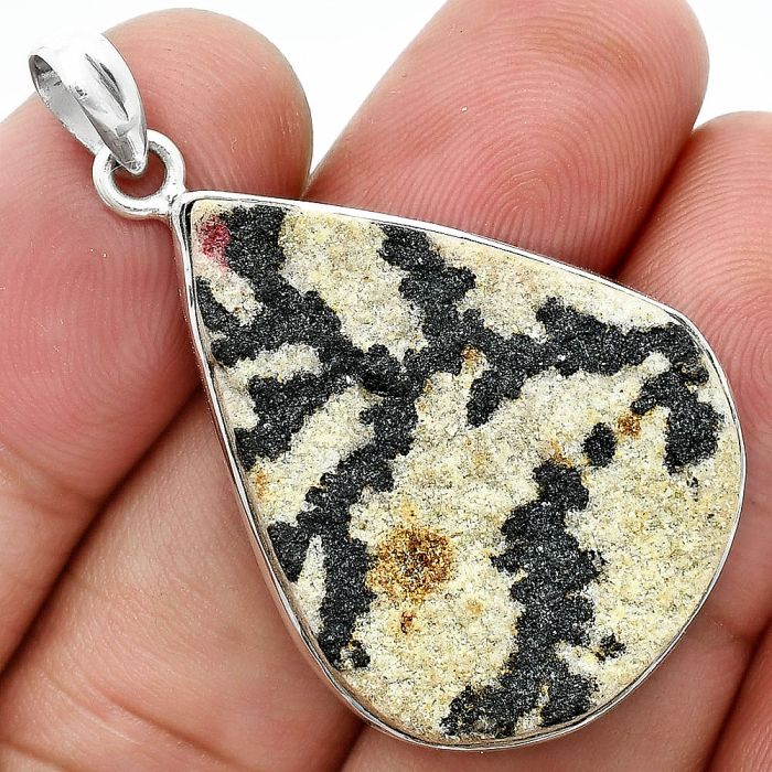 Germany Psilomelane Dendrite Pendant SDP157352 P-1001, 24x32 mm