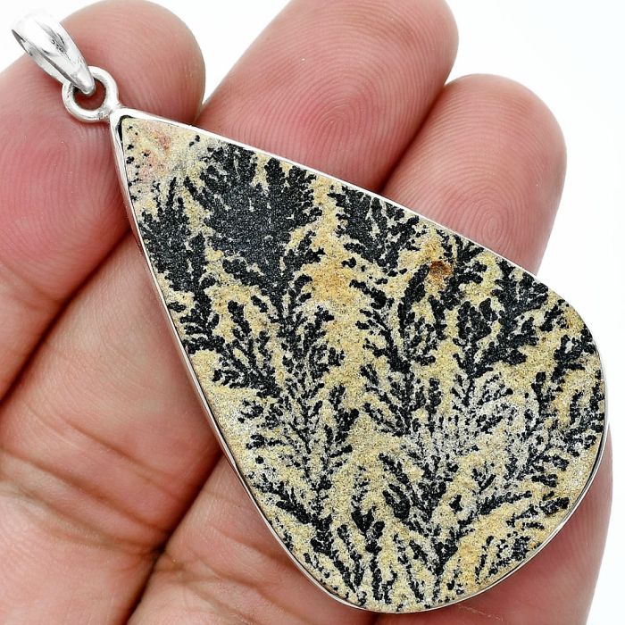 Germany Psilomelane Dendrite Pendant SDP157356 P-1001, 29x51 mm