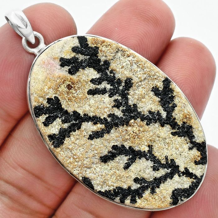 Germany Psilomelane Dendrite Pendant SDP157359 P-1001, 28x42 mm