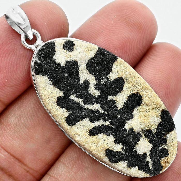 Germany Psilomelane Dendrite Pendant SDP157360 P-1001, 20x38 mm