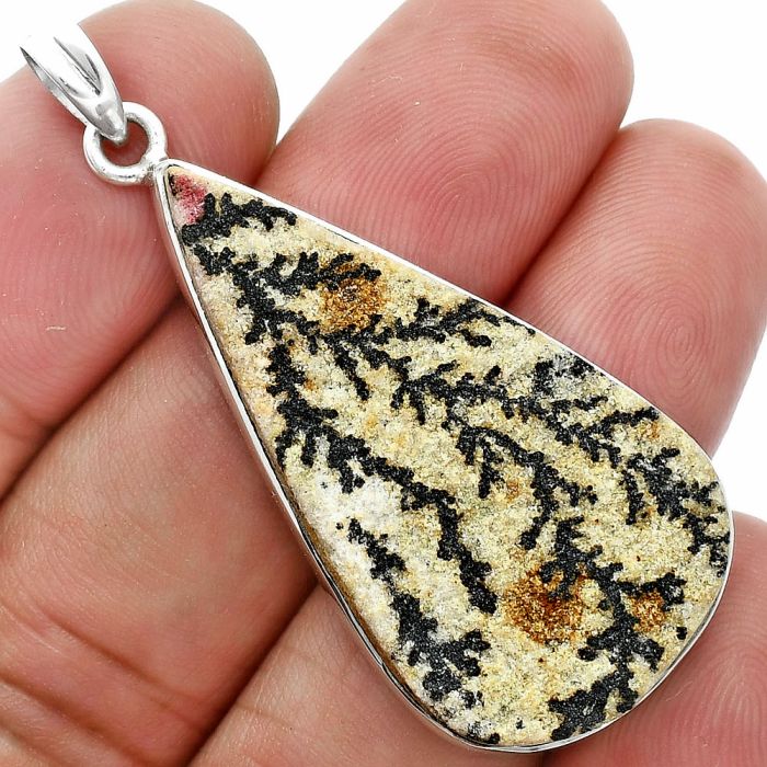 Germany Psilomelane Dendrite Pendant SDP157361 P-1001, 20x38 mm