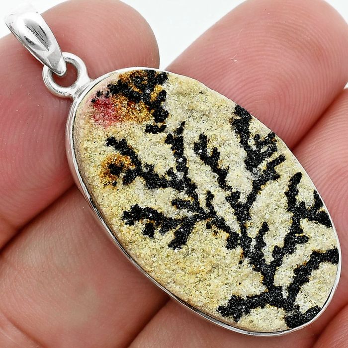 Germany Psilomelane Dendrite Pendant SDP157362 P-1001, 19x31 mm